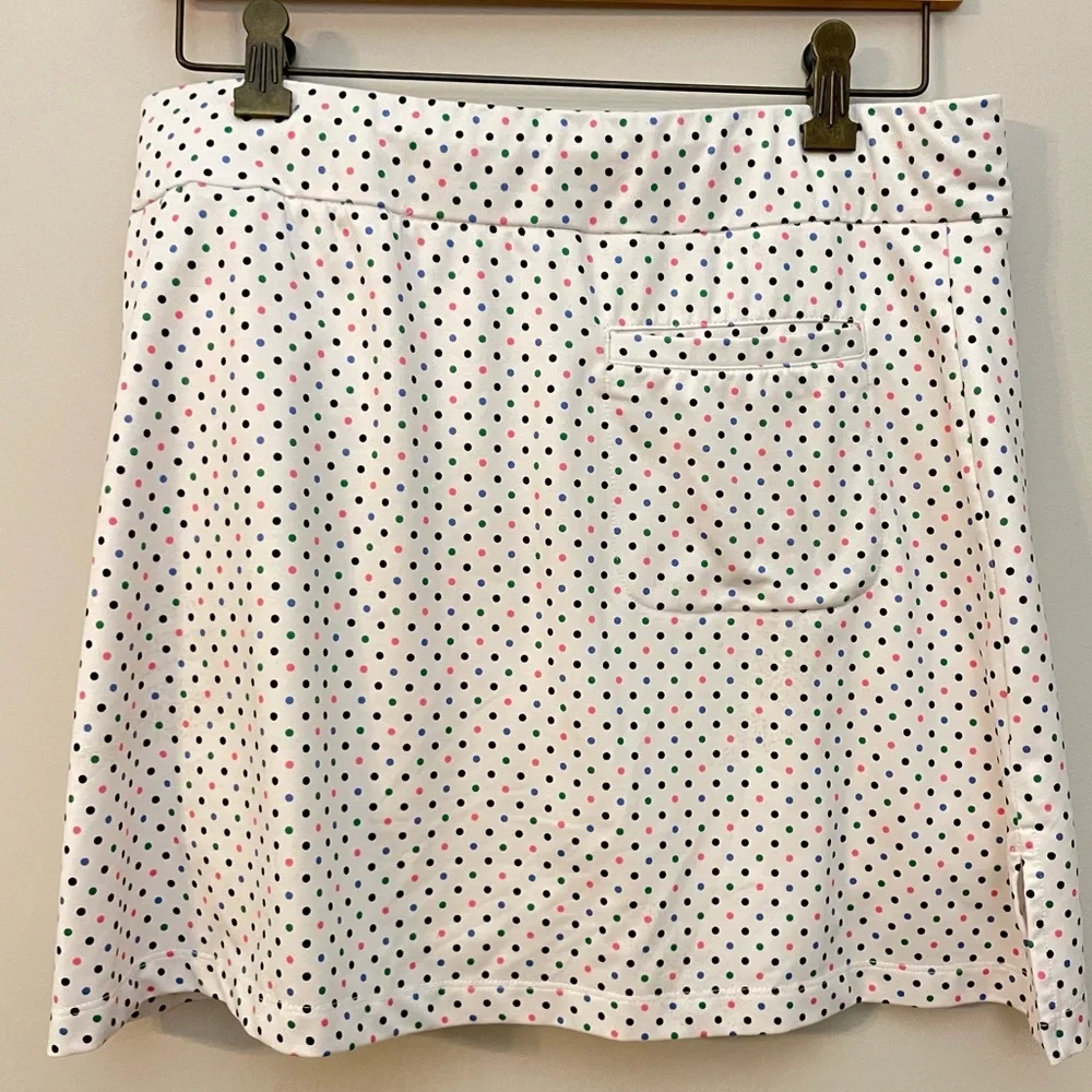 Slazenger Golf Skort Medium Pickleball White Polka Dot Pockets